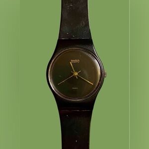 1984 Vintage Swatch Watch GB-101 BLACK MAGIC